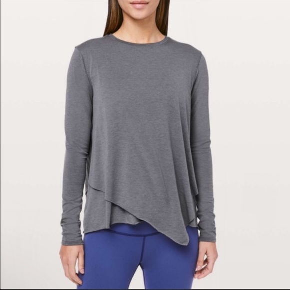 Lululemon Sweetest Day Long Sleeve *Tencel Heathered Titanium - Picture 6 of 15